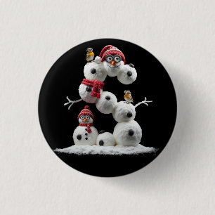 S-shaped Snowman-minion 3 Cm Round Badge