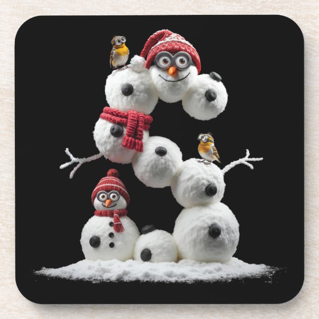 S-shaped Snowman-minion Coaster (Front)