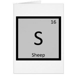 S - Sheep Chemistry Periodic Table Element Symbol