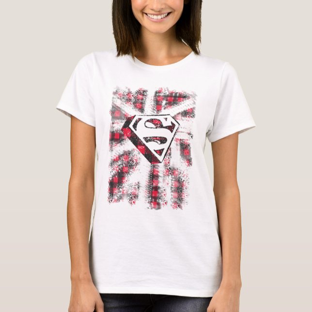 S-Shield Over Plaid T-Shirt (Front)