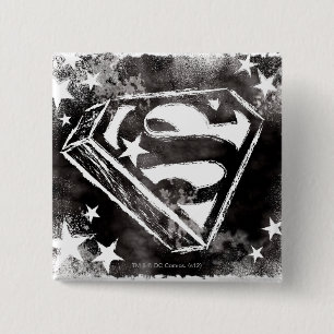 S-Shield With Stars 15 Cm Square Badge