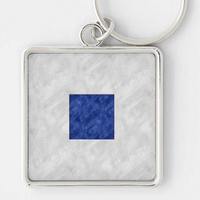 S Sierra Watercolor Nautical Signal Maritime Flag Key Ring (Front)