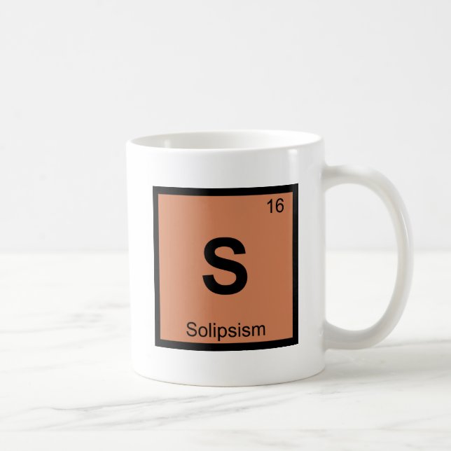 S - Solipsism Philosophy Chemistry Periodic Table Coffee Mug (Right)