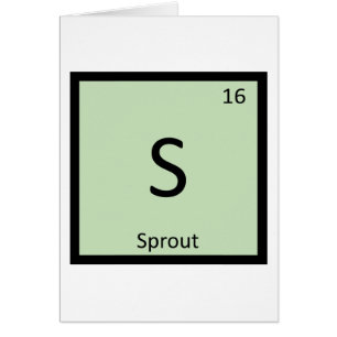 S - Sprout Vegetable Chemistry Periodic Table