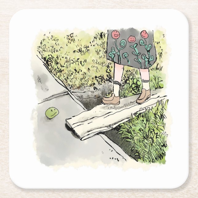 s square paper coaster (Front)