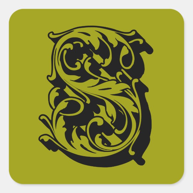 S SQUARE STICKER (Front)