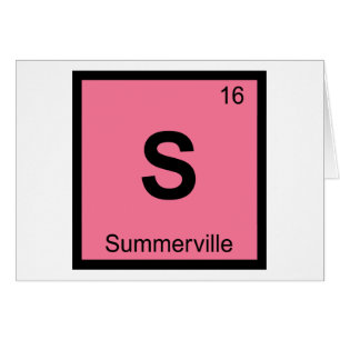 S - Summerville South Carolina Chemistry Symbol