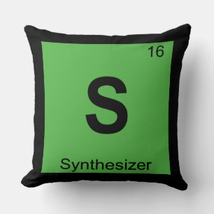 S - Synthesizer Music Chemistry Periodic Table Cushion