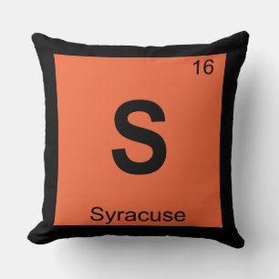 S - Syracuse New York Chemistry Periodic Table Cushion