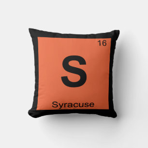 S - Syracuse New York Chemistry Periodic Table Cushion