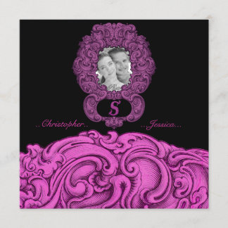 S - The Falck Alphabet (Pink ) (Wedding) Invitation