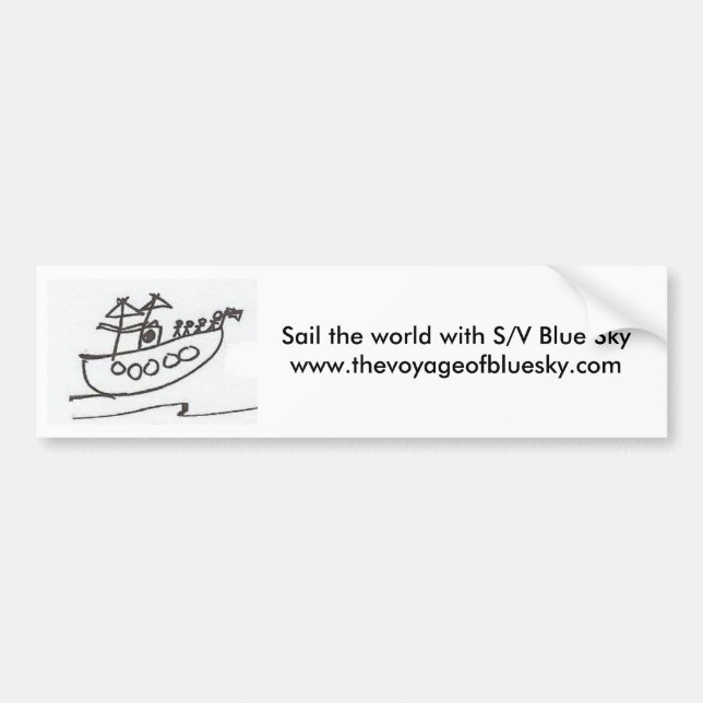 S/V Blue Sky bumper sticker (Front)
