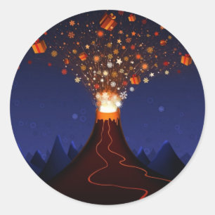 s_volcano-2560x1600 classic round sticker