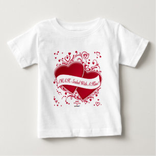 S.W.A.K. Sealed With A Kiss! Red Hearts Baby T-Shirt
