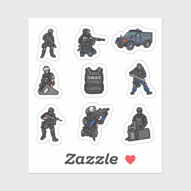 S.W.A.T Team Stickers (Sheet)