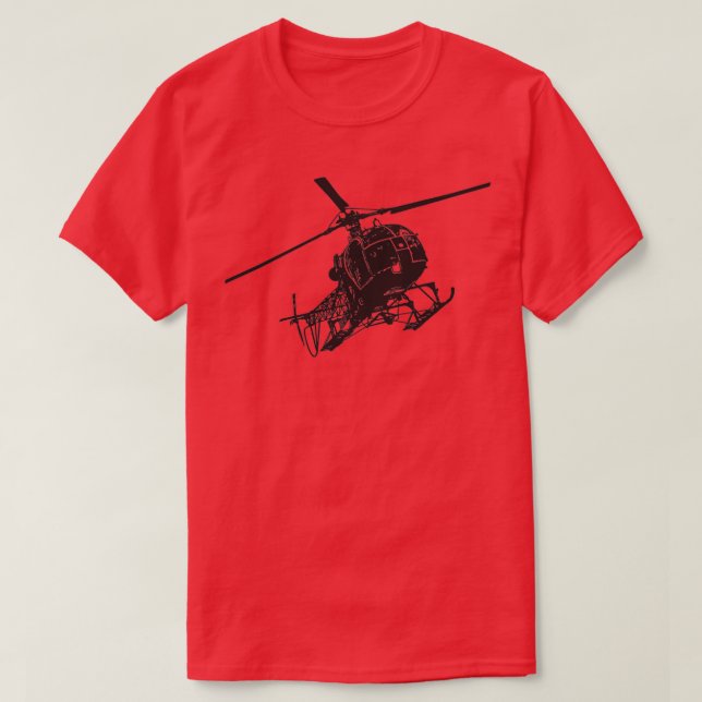 SA 315B Lama Helicopter  T-Shirt (Design Front)