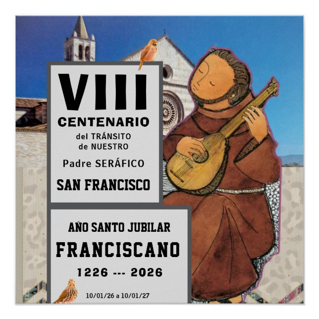 Sa  Francisco de Assisi Glossy Poster (Front)