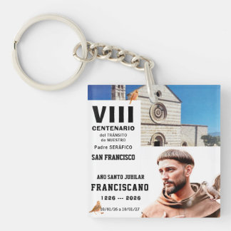 Sa  Francisco de Assisi Glossy Poster Key Ring