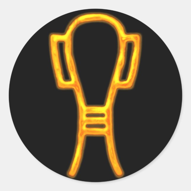 Sa loop Egyptian protection symbol Classic Round Sticker (Front)