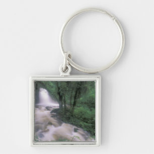 SA, Peru, S.H. Machu Picchu, Cascade and cloud Key Ring