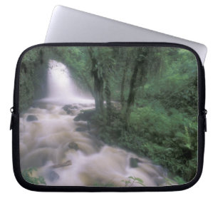 SA, Peru, S.H. Machu Picchu, Cascade and cloud Laptop Sleeve