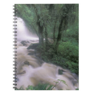 SA, Peru, S.H. Machu Picchu, Cascade and cloud Notebook
