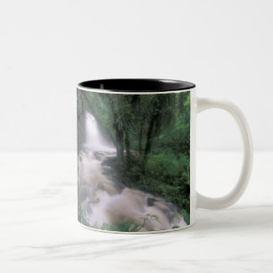 SA, Peru, S.H. Machu Picchu, Cascade and cloud Two-Tone Coffee Mug
