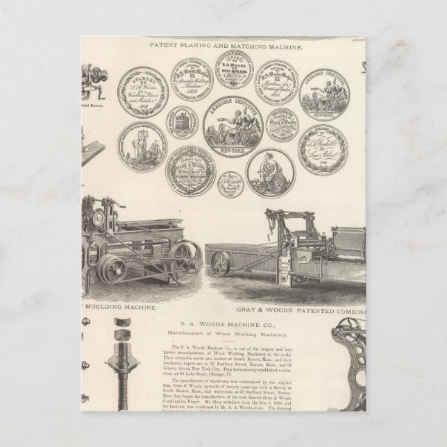 SA Woods Machine Company Postcard (Front)