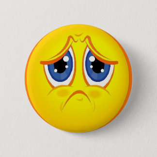 Saaaaad face 6 cm round badge