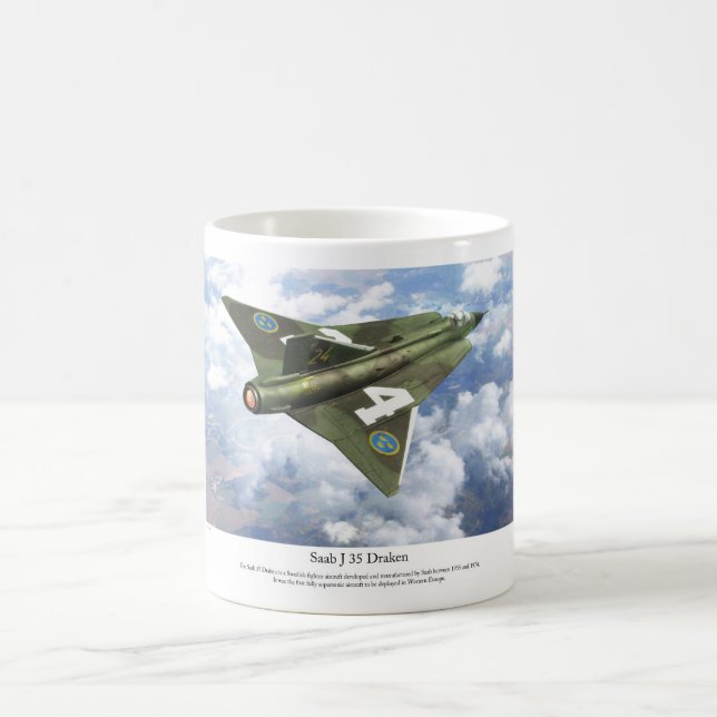 Saab 35 Draken Coffee Mug (Center)