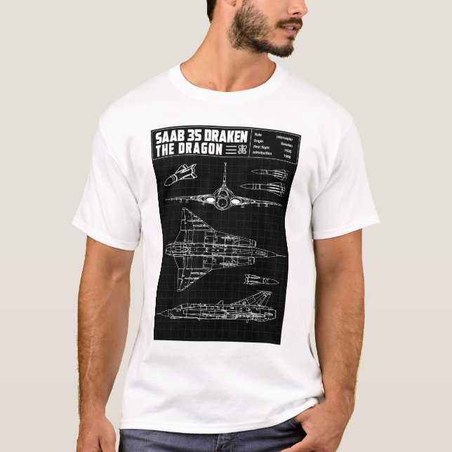 Saab 35 Draken T-Shirt (Front)
