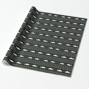 Saab 900 inspired turbo fair isle wrapping paper