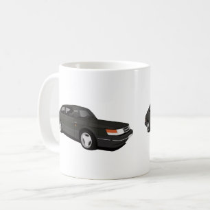Saab 900 Turbo 16 Aero, two black images Coffee Mug