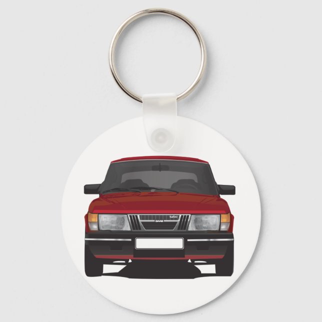 Saab 900 turbo (red) key ring (Front)