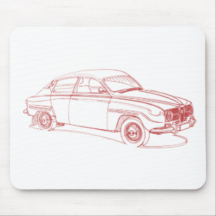 Saab 96 1967 mouse pad