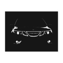 Saab 9-3 Aero Postcard