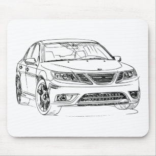 Saab 9-3 Turbo X 2008 Mouse Pad
