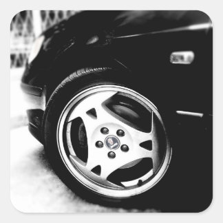 Saab Aero (klingon) wheel Square Sticker