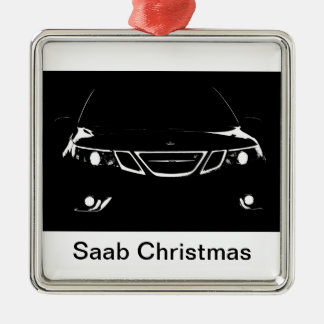 Saab Christmas Metal Ornament