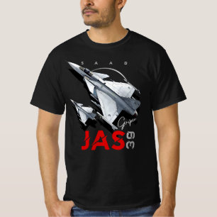 Saab JAS39 Gripen Swedish Fighterjet Aircraft T-Shirt