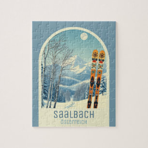 Saalbach Austria Österreich ski resort game Jigsaw Puzzle
