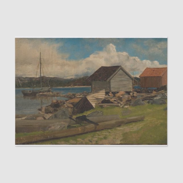 Saanum, Mandal by Amaldus Nielsen Tissue Paper (Front)