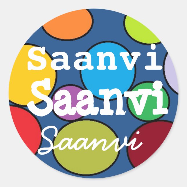 Saanvi Name stickers (Front)