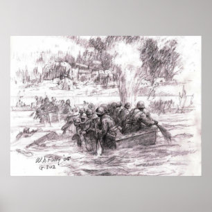 Saar River under fire Poster