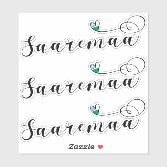 Saaremaa Flag Heart, Estonia (Sheet)