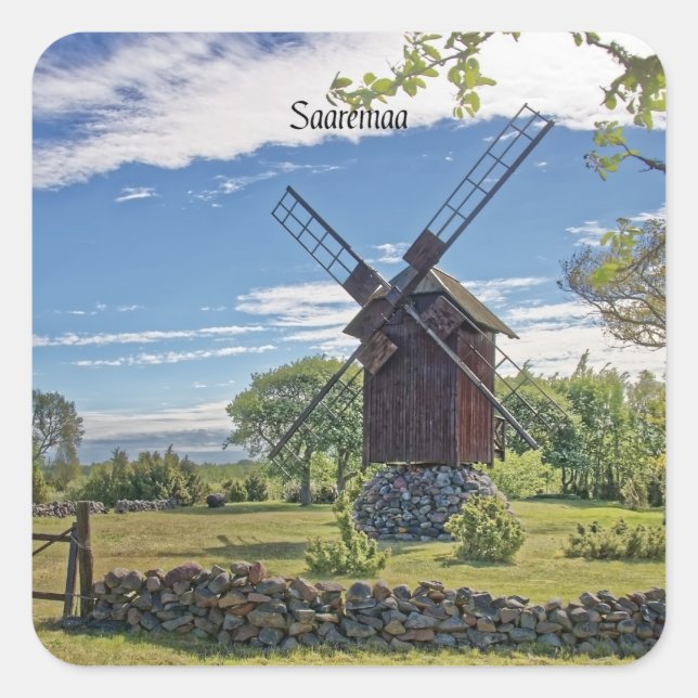 Saaremaa, Island of Estonia, Square Sticker (Front)