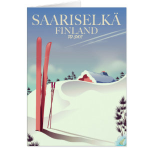 Saariselkä Finland ski poster