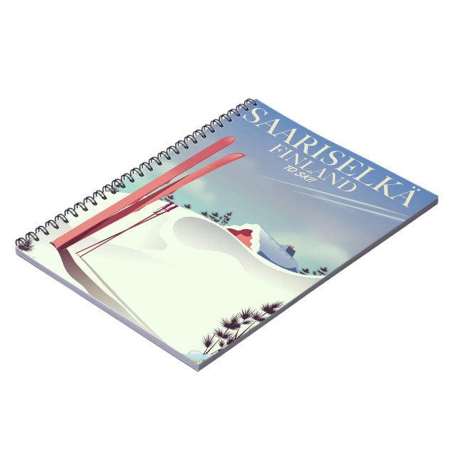 Saariselkä Finland ski poster Notebook (Left Side)