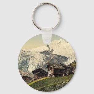 Saas Fee, alpine view, Valais, Alps of, Switzerlan Key Ring