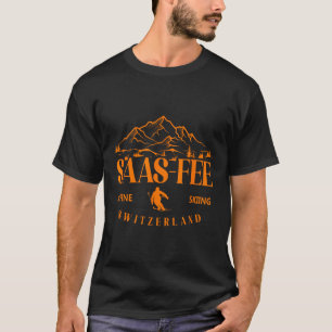 Saas-fee Ski Resort Swiss Alps Alpine Skiing Switz T-Shirt